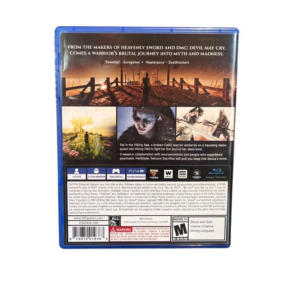 Hellblade: Senuas Sacrifice PS4 Game Disc & Case - Picture 3 of 3